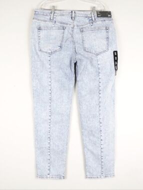 NEW Silver FRISCO High Rise Tapered Jeans Womens 36 (38x30) Acid Wash Stretch